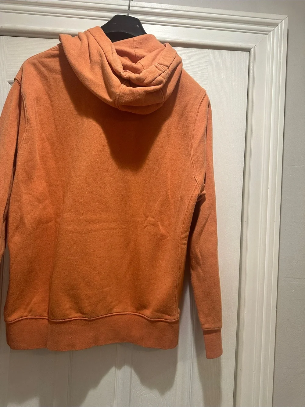 Nike Orange Pullover Hoodie with White Swoosh